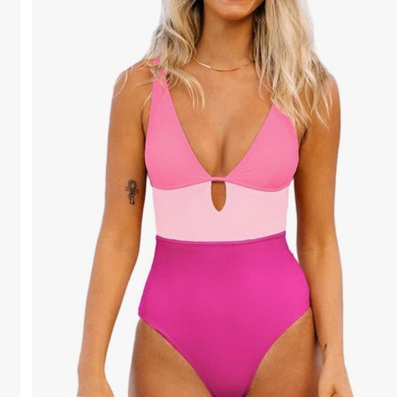 NWT CUPSHE One Piece Color Block Swimsuit 🌴 - Picture 5 of 8
